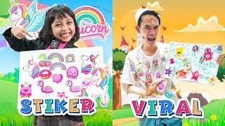 LEIKA ENTERS THE WORLD OF VIRAL STICKERS  PARODY LEIKA VS TOMPEL CHALLENGE STICKING VIRAL STICKER