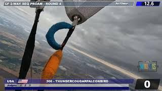 Thundercougarfalconbird, Canopy Formation 2-way Sequential, 2024 USPA National Championships