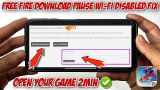 free fire download paused because wifi is disabled 2024 | free fire resources download problem 2024
