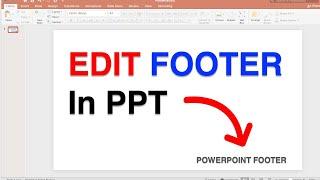 How To Edit Footer In PPT [ Powerpoint]