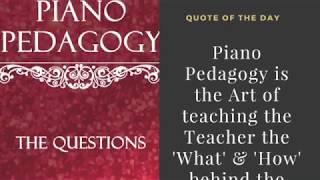 Piano pedagogy with Dorothy Chia