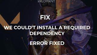 FIX "We Could Not Install a Required Dependency " ERROR | 2023 | (FIXED)