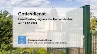 Gottesdienst der Neuapostolischen Kirche aus Aue am 14.07.2024 - 10:00 Uhr