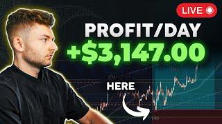 LIVE TRADING CRYPTO - How To Make $3,147 In A Day [100x Strategy]