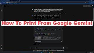 How To Print from Google Gemini