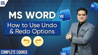 Undo and Redo Options Explained | Complete Microsoft Word Course | Marketing Fundas Global