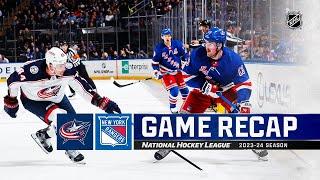 Blue Jackets @ Rangers 2/28 | NHL Highlights 2024