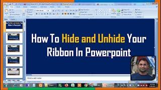 How To Hide and Unhide Your Ribbon In Powerpoint || Show or Hide Ribbon in Your Powerpoint