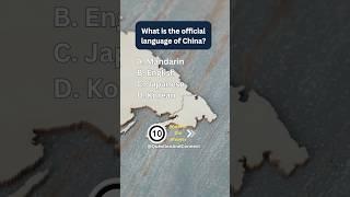 What is the official language in China? #shorts