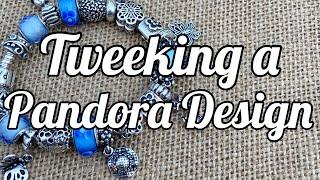 Tweeking a Pandora Design | Blue Garden Bracelet |   Design Only Video No Meaning Explanation