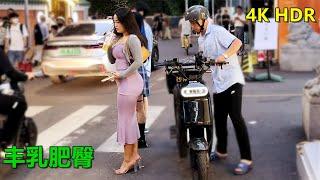 4K HDR 炎炎夏日 广州街上丰乳肥臀女士多清凉一夏 China street pretty ladies