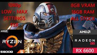 Warhammer 40K: Space Marine 2 | AMD Ryzen 5 5600G + RX6600 | PC Benchmark | 1080p Max Native vs FSR