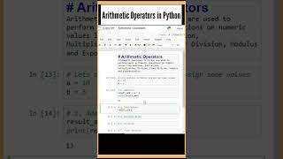 2 - What are Arithmetic Operators | Python Coding