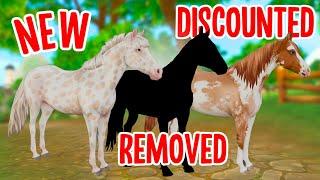 HORSE *DISCOUNTS*, NEW HORSE SPOILERS & THESE HORSES WILL BE *REMOVED* FROM STAR STABLE!