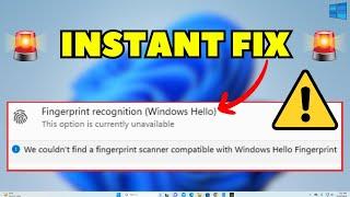 Windows Hello Fingerprint- This Option is Currently Unavailable (WINDOWS 11 FIX)