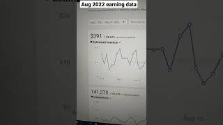 Facebook audience network earning from August 2022 | $391 | eCPM $2.76 | Impressions 141,370