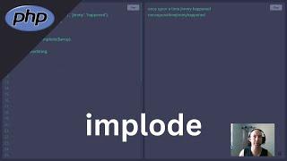 PHP implode - Basic PHP Tutorial on implode Method