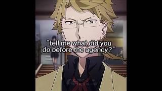 What did you do b4 the agency? #dazaiosamu #edit #fyp #bsd #portmafia #anime #dazai #kunikida