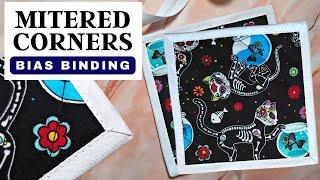 How To Finish Mitered Corners With Bias Binding