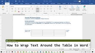 How to Wrap Text Around the Table in Word