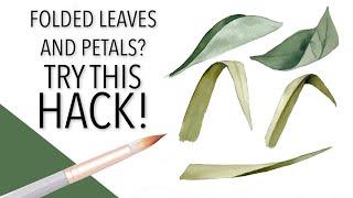 How To Draw/Paint Folded Petals And Leaves Made EASY!