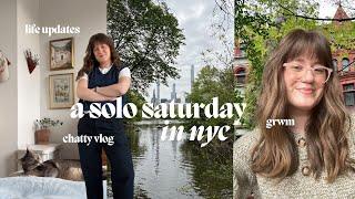 a solo saturday in nyc ️ coffee walk + chatty get ready with me