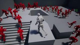 UE4 AI Crowd - 100 Characters