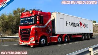 ets 2 WEEDA PABLO ESCOBAR DAF XF530 SPACE CAB r/w interior  paid skinmod made by EvBmodding D.T.M