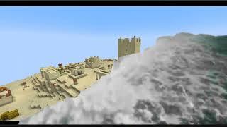 Minecraft Subduction Zone Tsunami Green screen Test