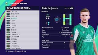 [PES 2021] SV WERDER BREMEN summer 2021 players update