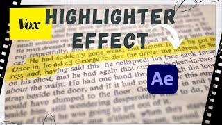 2 EASY Steps for Vox Highlighter Effect (After Effects)