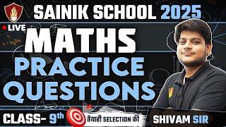 Sainik School Entrance Exam  Class 9 2025 Maths | Sainik School Math Practice Questions