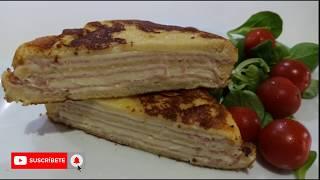 Una delicia de sándwich. SÁNDWICH MONTECRISTO. Receta paso a paso. Cocina Casera con Nani.