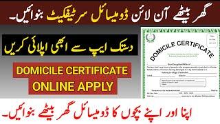 How to apply for Domicile Certificate online on Dastak app | Maryam ki dastak Domicile Certificate