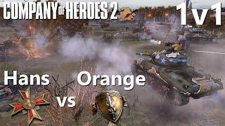 CoH2: 1v1 Hans (OST) vs OrangePest (US) - Company of Heroes 2