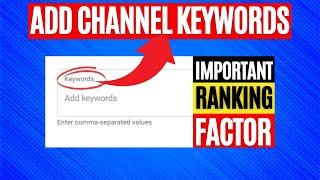 Add YouTube Channel Keywords | YouTube Advanced Settings Channel Keywords 2021