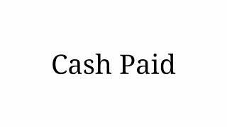 CASH PAID: Coming Soon 2.June 2022