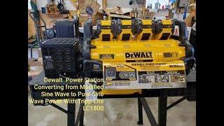 Dewalt DCB1800 Portable Power Station Pure Sine wave Power running LED TV & Air condition By KVUSMC