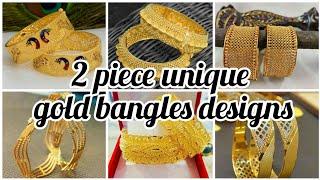 2022 Latest unique 2 piece gold bangles designs||Gold bangles||Gold bangles set||SKFW