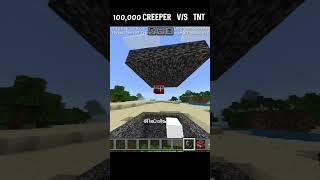 100,000 Creepers vs. 4 TNT – Minecraft’s Ultimate Explosion!  #shorts