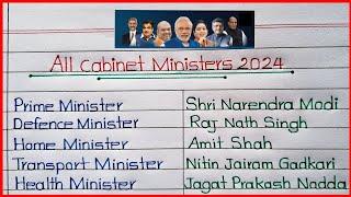 All Cabinet Minister 2024All Cabinet Minister of India 2024 || All Indian Minister List 2024