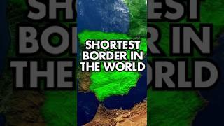 What does the shortest border in the world really look like? #geography #shorts