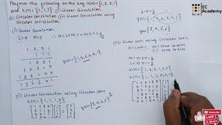 DSP#35 Problem on linear convolution and circular convolution in dsp || EC Academy
