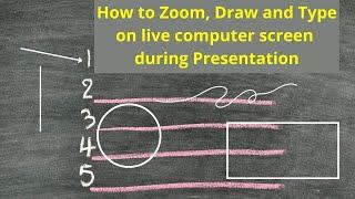 How to Draw on Live Computer Screen / zoomit tutorial / zoom it