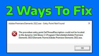 How To Fix The Procedure Entry Point Not Found Dynamic Link Library Error in Windows 11 10 8 7