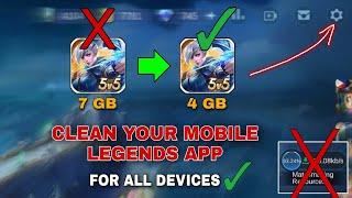 How to Remove Data's that are No Longer Needed in Mobile Legends