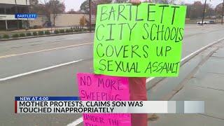 Mother protests, claims son touched inappropriately on school bus