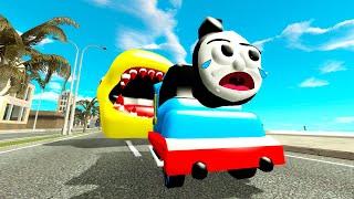 3D SANIC CLONES MEMES Fight in Garry's Mod! Thomas The Locomotive and Puckman