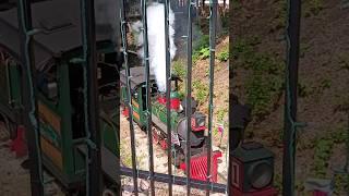 Sam Houston train going under the sixflags park entrance tunnel