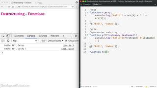 14. Destructuring; Functions - Modern JavaScript ES6